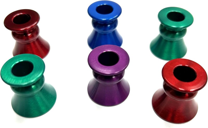 F.e.s.s. Set of 6 Zinc Alloy Cigarette Snuffers - Instant Cigarette Extinguisher | Vintage Smoking Accessories, Small, Green, Purple, Blue, Red, 6pk-AZ - Image 2